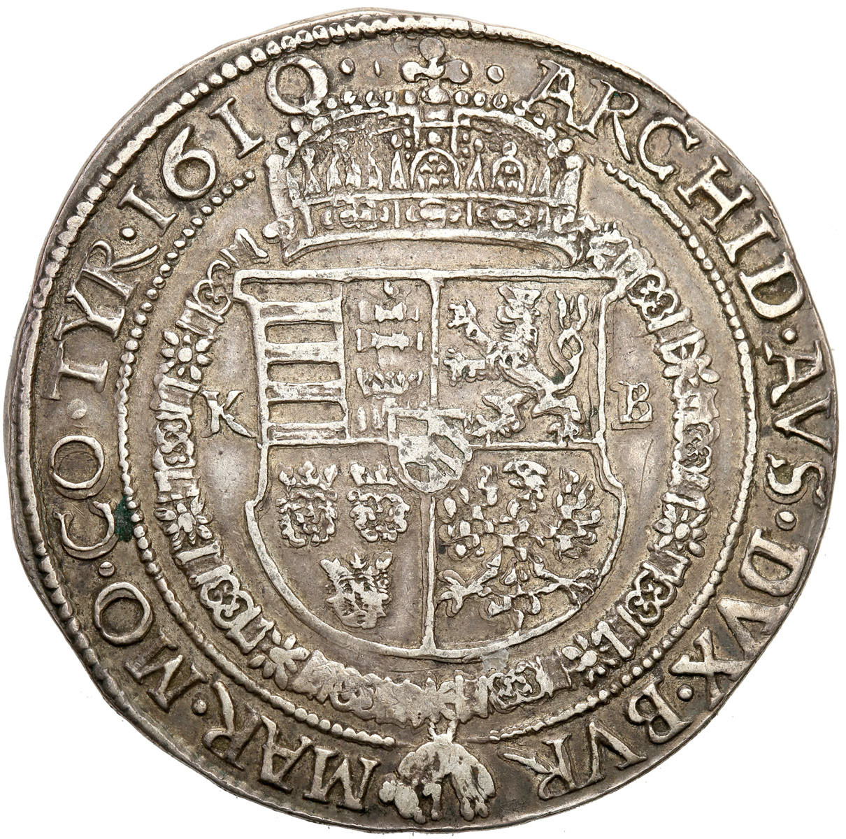Węgry. Mathias II. (1608 - 1619), Taler 1610, Kremnica - RZADKI
